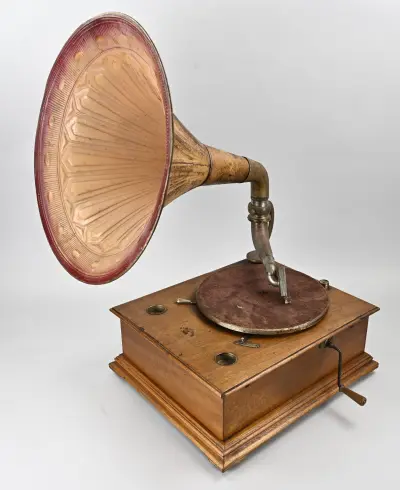 Antieke grammofoon, 1900 – kavel bij Twents Veilinghuis
