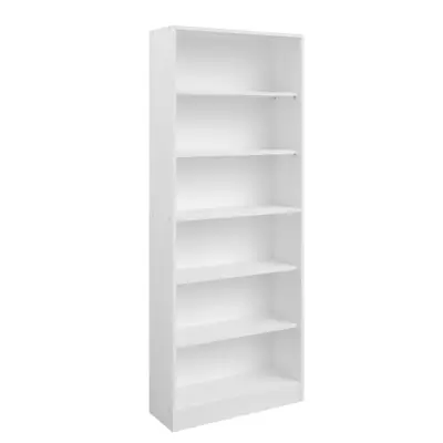 Boekenkast Hobby 198 cm-5 legplanken-wit – kavel bij Openbare Verkopen, Beveren-Leie