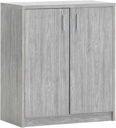 Commode Spacio 84cm 2 deuren - grijze eik – kavel bij Openbare Verkopen, Beveren-Leie