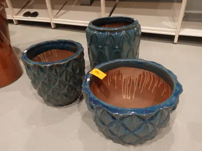 3x Terracotta bloempot – kavel bij Openbare Verkopen, Waregem