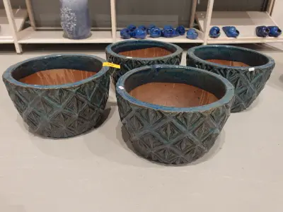 4x terracotta bloempot – kavel bij Openbare Verkopen, Waregem