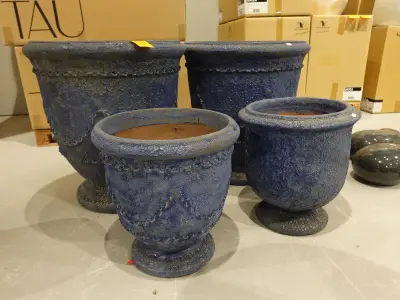 4x Vorstvrije terracotta bloempot – kavel bij Openbare Verkopen, Waregem