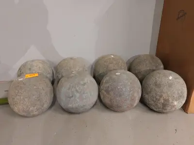 8x Terracotta decoratie ballen – kavel bij Openbare Verkopen, Waregem
