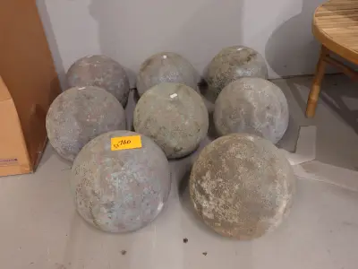 8x Terracotta decoratie ballen – kavel bij Openbare Verkopen, Waregem