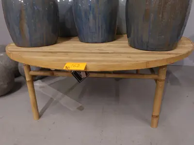 4x Houten bamboetafel J-line – kavel bij Openbare Verkopen, Waregem