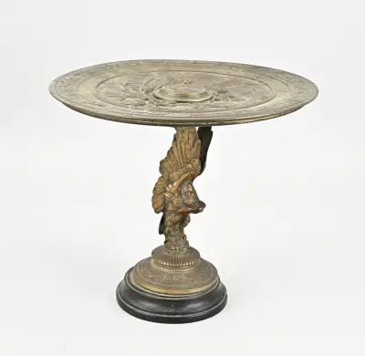 Bronzen tazza Ø 28 cm – kavel bij Twents Veilinghuis