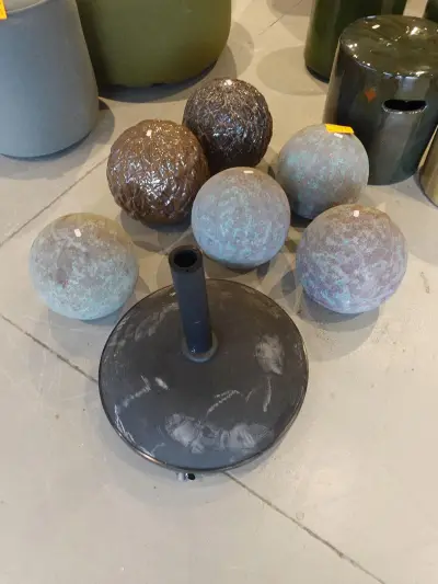 6x Terracotta decoratie ballen – kavel bij Openbare Verkopen, Waregem