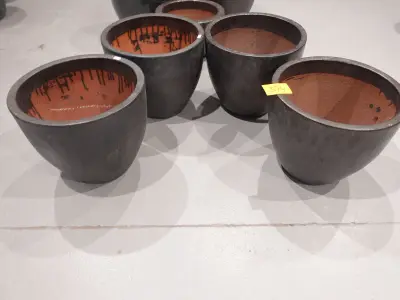 4x Vorstvrije terracotta bloempot – kavel bij Openbare Verkopen, Waregem
