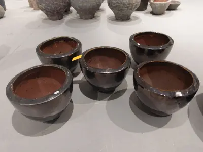 5x Vorstvrije terracotta bloempot – kavel bij Openbare Verkopen, Waregem