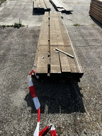 12x Balk Afzelia – kavel bij Openbare Verkopen, Zele