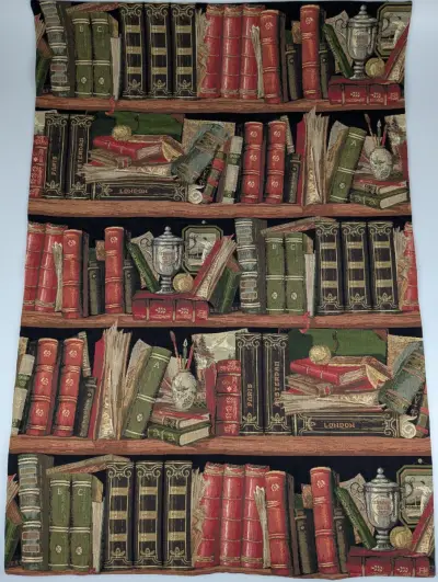 Mille Fleurs Tapestries – Wandtapijt met boekenmotief – kavel bij De Kringwinkel, Sint-Niklaas