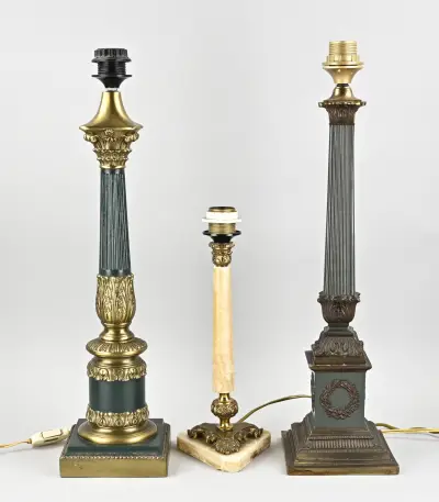 3x Lampvoet, H 36 - 60 cm – kavel bij Twents Veilinghuis