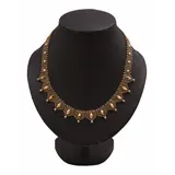 Gouden fantasiecollier, 14-krt., versierd met bolletjes en ruitjes, 18-krt., 40 cm lang, 42,4 gram – kavel bij Veilinghuis Derksen