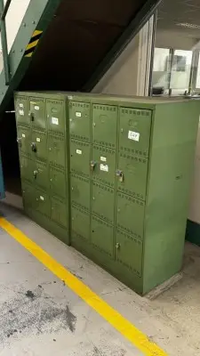 5590.547 => 1 Pos. Schließfachschränke, 3x 12-türig, 3x20-türig und 1x8-türig – kavel bij VENTA Industrieversteigerungen, Hagen