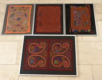 4x Indigene kunst Peru – kavel bij Twents Veilinghuis