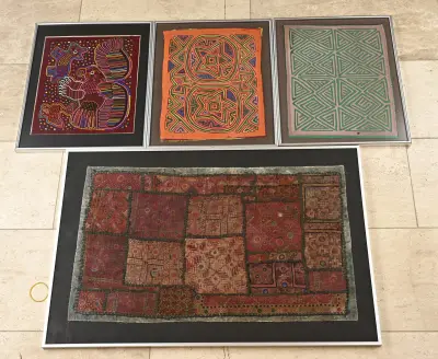 4x Indigene kunst Peru/India – kavel bij Twents Veilinghuis