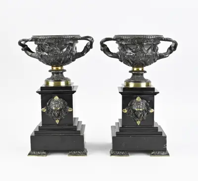 2x Bronzen coupe, 1900 – kavel bij Twents Veilinghuis