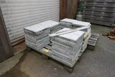 48x Terrastegel – kavel bij Openbare Verkopen, Desselgem