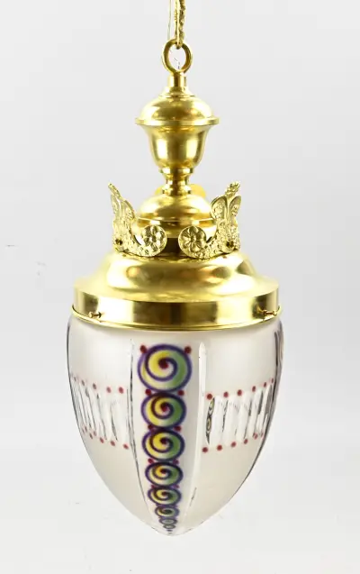 Antieke art nouveau hallamp, 1920 – kavel bij Twents Veilinghuis