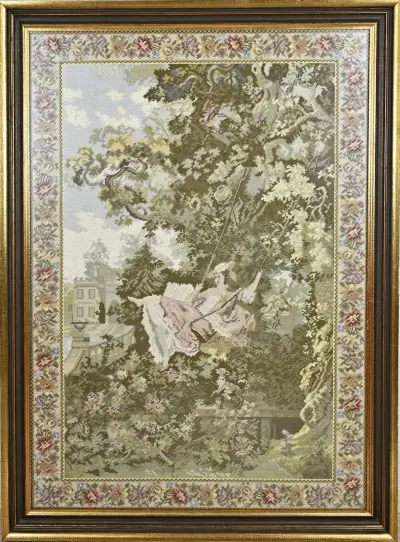 Gobelin in lijst, 138 x 99 cm – kavel bij Twents Veilinghuis