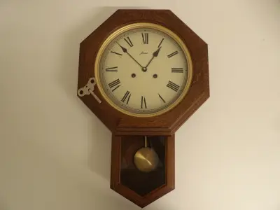 Vintage regulator wandklok - W.Haid (1985) – kavel bij De Kringwinkel, Leopoldsburg