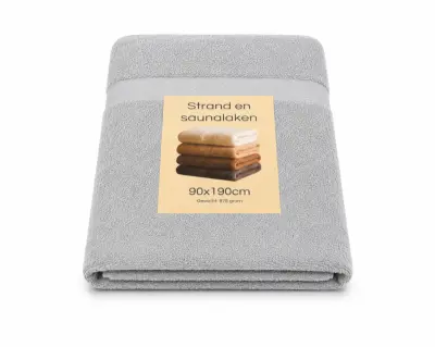 18 Sauna/Strandlaken 500gsm, grijs – kavel bij Onlineveilingmeester, Etten-Leur