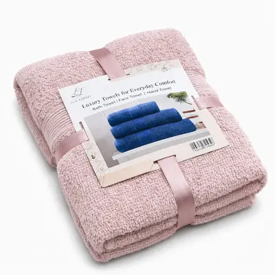Ca. 14x Handdoekenset 3-delig, Lux-Towels, 3-delig 600gsm, pink – kavel bij Onlineveilingmeester, Etten-Leur