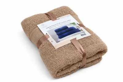 Ca. 14x Handdoekenset 3-delig, Lux-Towels, 3-delig 600gsm, bruin – kavel bij Onlineveilingmeester, Etten-Leur