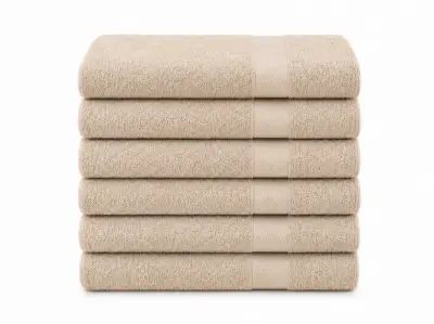 60 Handdoek 50/100 500gsm, beige – kavel bij Onlineveilingmeester, Etten-Leur