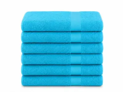 60 Handdoek 50/100 500gsm, turquoise – kavel bij Onlineveilingmeester, Etten-Leur
