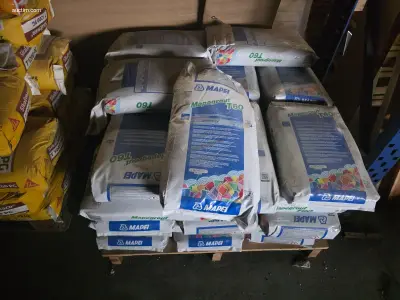 (34x) Zakken Thixotrope mortel Mapei T60 – kavel bij Auctim