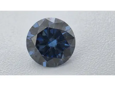 Moissanite briljant 1 crt Royal Blue ( GRA Gecertificeerd ) – kavel bij XL Auctions