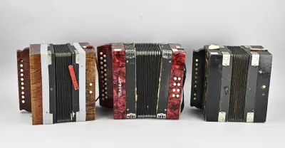 3x Accordeon, 1900 - 1930 – kavel bij Twents Veilinghuis