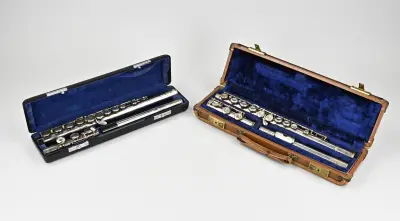2x Muziekinstrument (dwarsfluiten) – kavel bij Twents Veilinghuis