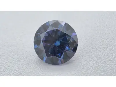 Moissanite briljant 1 crt Sapphire Blue ( GRA Gecert. ) – kavel bij XL Auctions