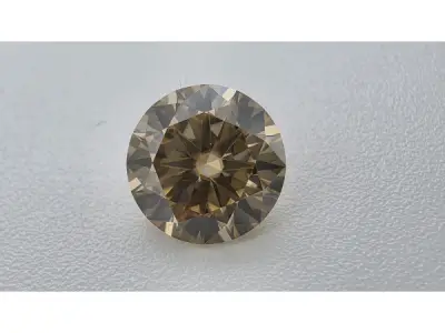 Moissanite briljant 2 crt Champagne ( GRA Gecertificeerd ) – kavel bij XL Auctions