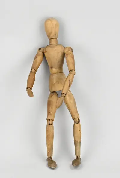 Houten tekenmodel (mannequin) – kavel bij Twents Veilinghuis