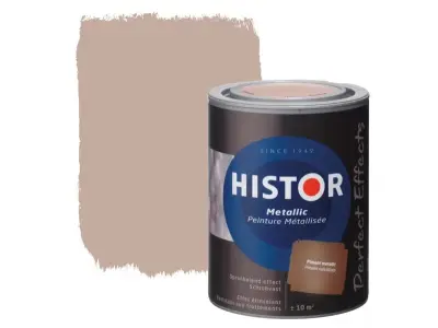 6x Muurverf, Histor, perfect effect, piment metallic, 1 liter – kavel bij Onlineveilingmeester