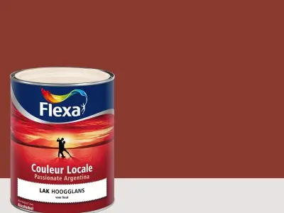 2x Couleur locale lak hoogglans - 750 ml, Flexa, passionate argentina - kiss - 9045 – kavel bij Onlineveilingmeester