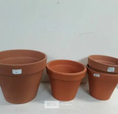 4 x Terracotta bloempot mix – kavel bij Belga Veilingen, Oudsbergen