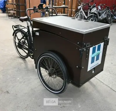 BAFANG elektrische bakfiets met batterij – kavel bij Belga Veilingen