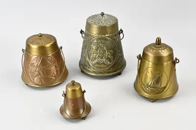 4x Miniatuur doofpot – kavel bij Twents Veilinghuis
