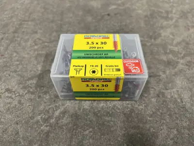 12x Rotadrill unischroeven ø3,5x30mm AR 200-pack – kavel bij XL Auctions