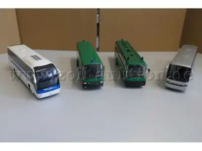 4 Polizei/Justiz Mannschaftstransport Busmodelle 1:87 – kavel bij Zoll-Auktion, Halle (Saale)