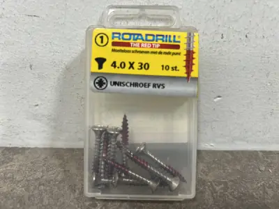 40x Rotadrill universeelschroef ø4,0x30mm rvs 10-pack – kavel bij XL Auctions
