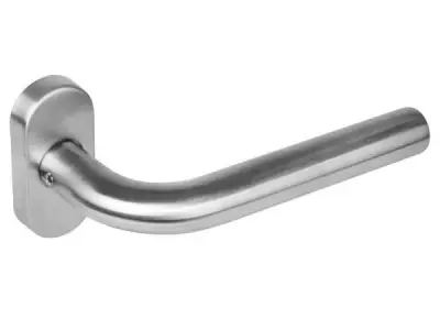 6x Intersteel deurkruk rond op ovaal rozet – kavel bij XL Auctions