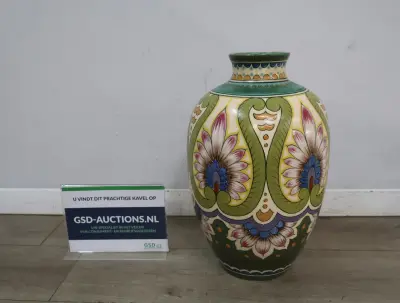 Goudsplaten Gouda Holland Vaas – kavel bij GSD Auctions, Zoeterwoude