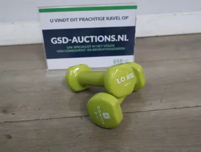 Set groene domyos dumbbells 1 kg – kavel bij GSD Auctions, Zoeterwoude