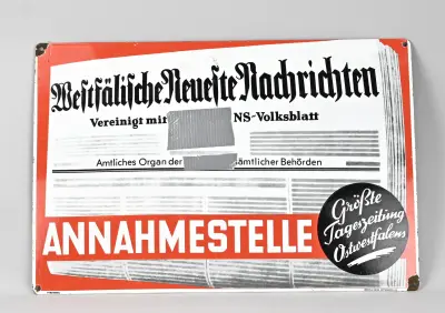 Duits reclamebord – kavel bij Twents Veilinghuis