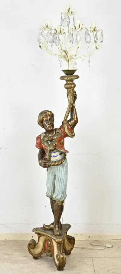 Staande Venetiaanse lamp, H 185 cm – kavel bij Twents Veilinghuis